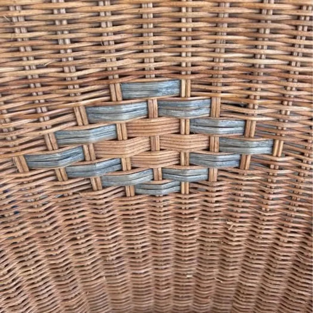 Vintage Wicker Barrel Chair - Boho Coastal Style Armchair